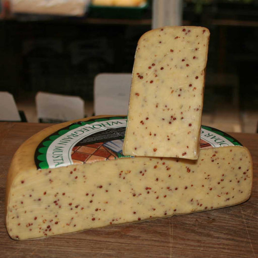 Y-Fenni Cheese, Welsh cheddar with mustard seeds and Ale